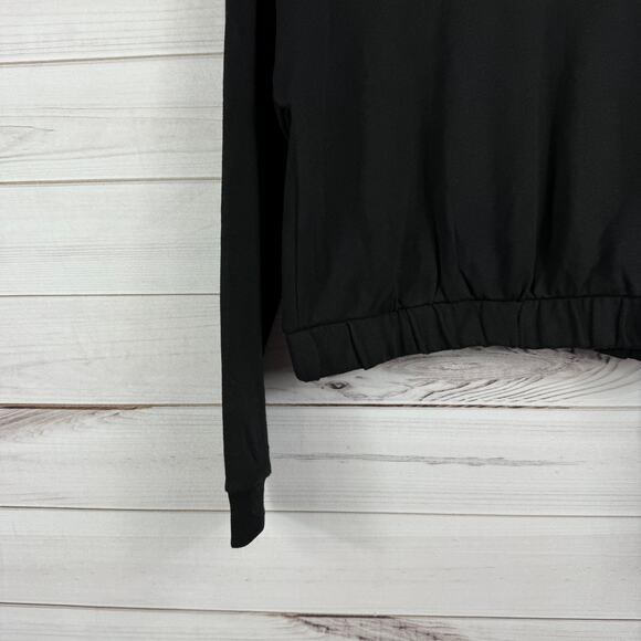 90 Degrees by Reflex Womens Black Pullover Cropped Sweatshirt Size L EUC - Picture 4 of 7